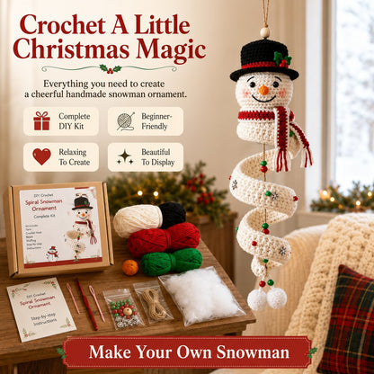 🔥Last Day 50% OFF - 🎅Crochet Snowman Spiral Oranment DIY Kit