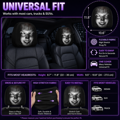 Halloween Horror Headrest Cover