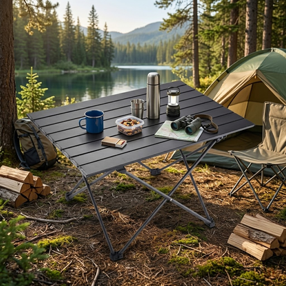 New Black Folding Table