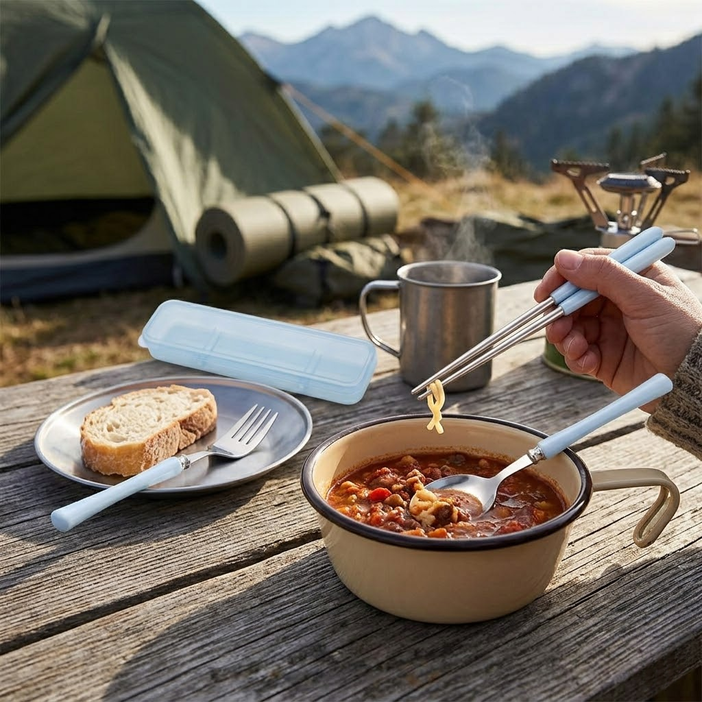Slim Waist 4-Piece Portable Cutlery Set
