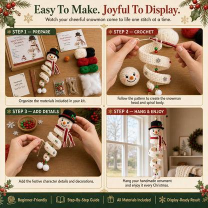🔥Last Day 50% OFF - 🎅Crochet Snowman Spiral Oranment DIY Kit