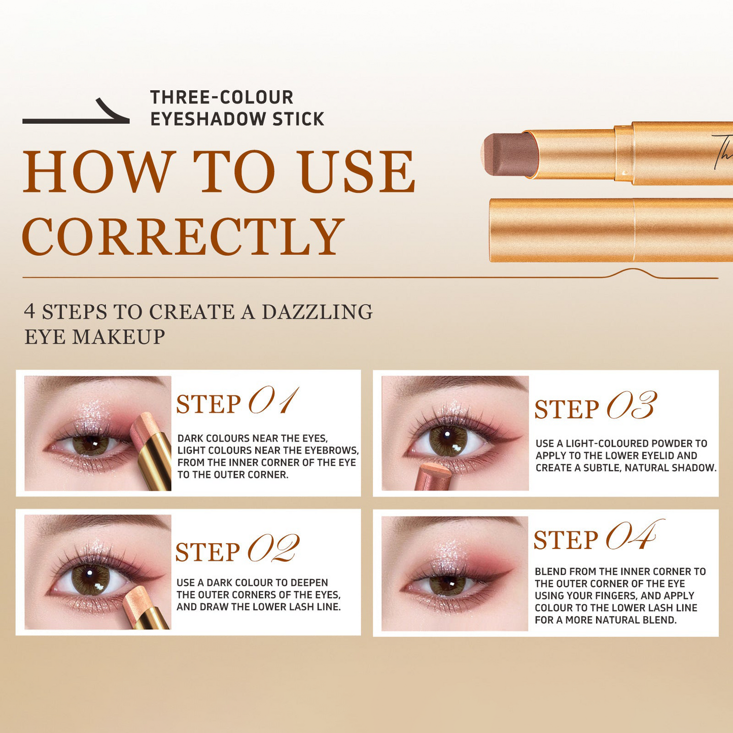 🔥LAST DAY - BUY 1 GET 1 FREE JUST $14.99 EACH🔥✨ 3-in-1 Shimmer Eyeshadow Stick | One Swipe, Stunning Eyes 💖