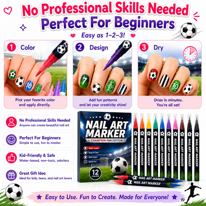 🔥Last Chance: 49% OFF🔥12-Color Fan-Themed Nail Art Pens – Precision DIY Manicure