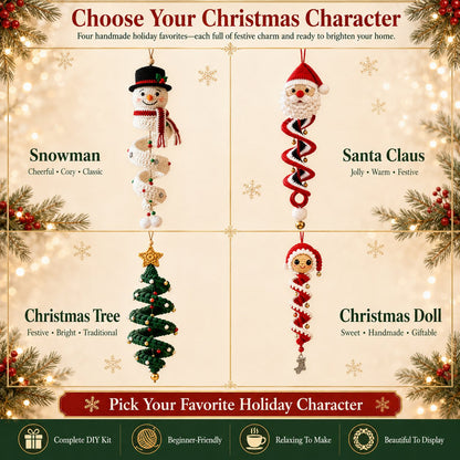 🔥Last Day 50% OFF - 🎅Crochet Snowman Spiral Oranment DIY Kit