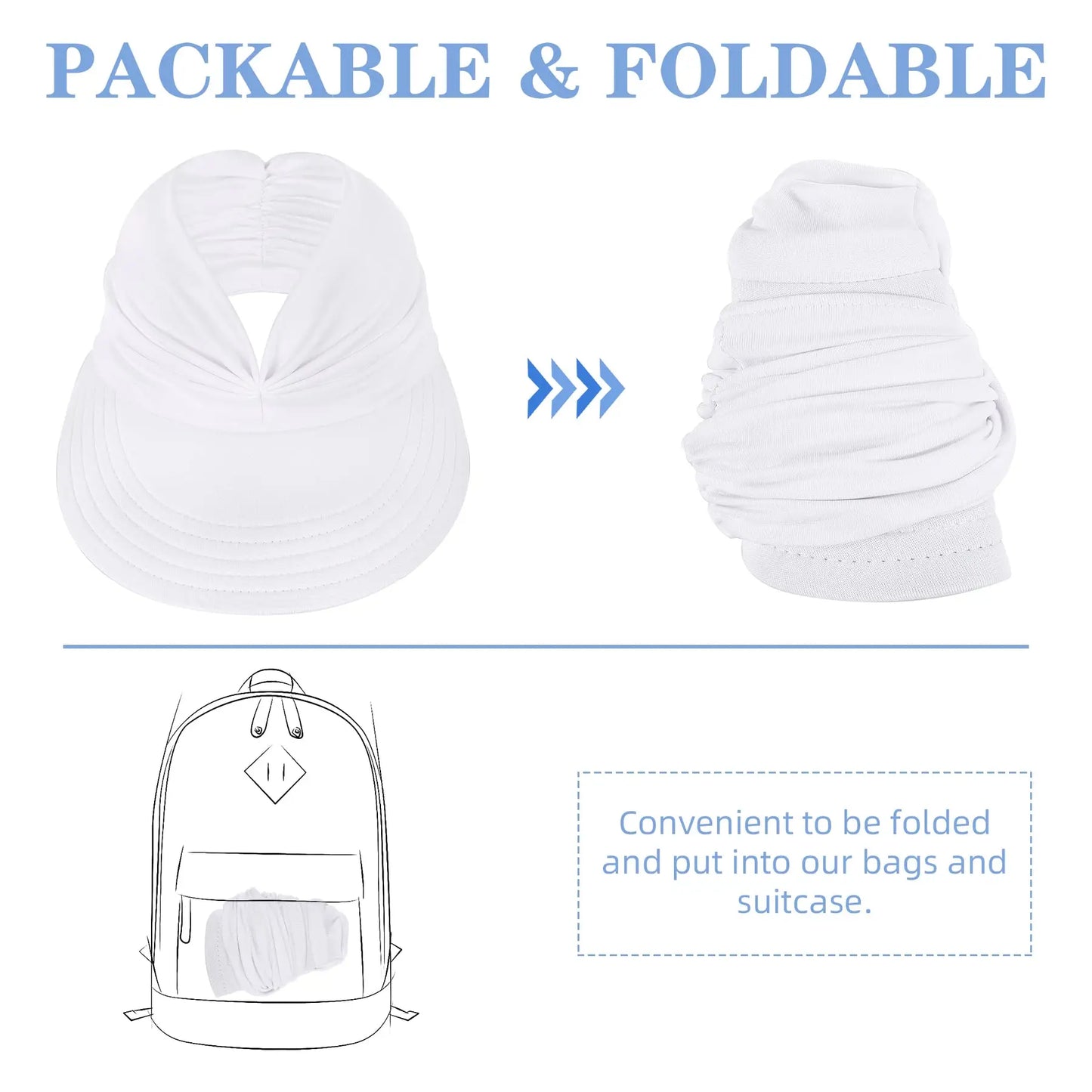 ⚡[BUY 1 GET I FREE] kammoc™  UPF 50+ Wide-Brim Sun Visor Hat 👒