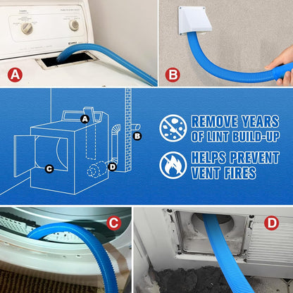 🌪️Dryer Vent Cleaner Kit Vacuum Hose