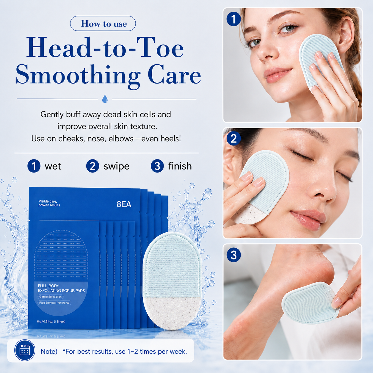 Full-Body Exfoliating Scrub Pads for Bumpy, Flaky Skin