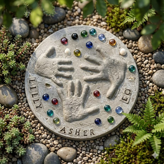 Family Memory Handprint Stone