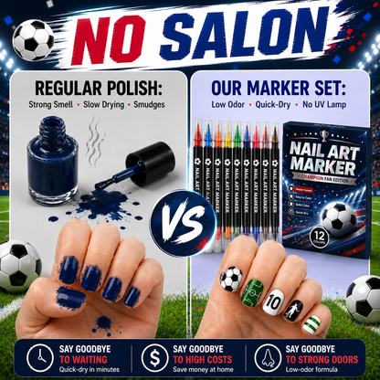 🔥Last Chance: 49% OFF🔥12-Color Fan-Themed Nail Art Pens – Precision DIY Manicure