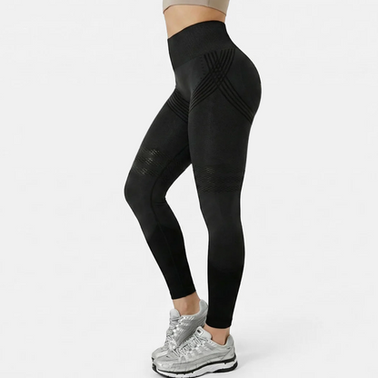 High Waisted And Hip Lifting Yoga Elastic Quick Drying Tight Pants--