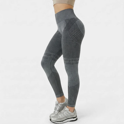High Waisted And Hip Lifting Yoga Elastic Quick Drying Tight Pants--
