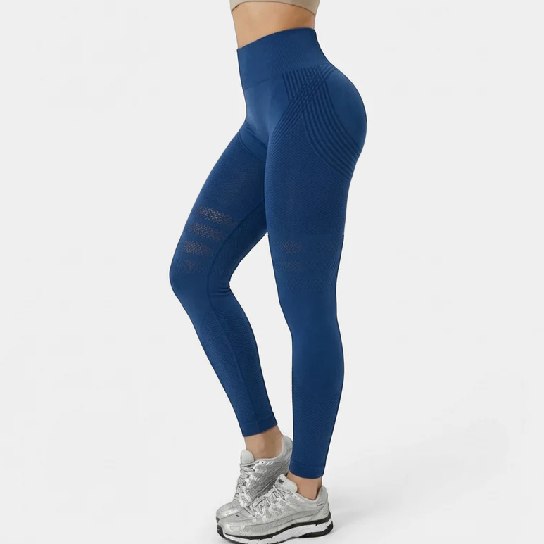 High Waisted And Hip Lifting Yoga Elastic Quick Drying Tight Pants--