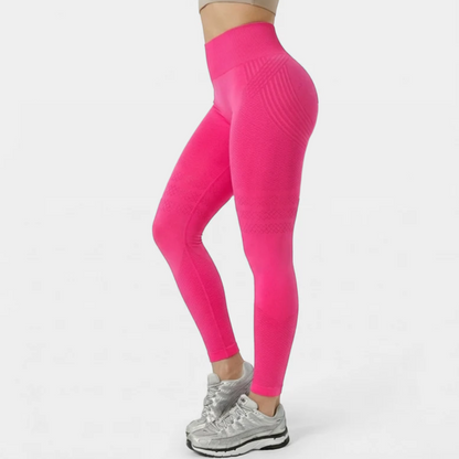 High Waisted And Hip Lifting Yoga Elastic Quick Drying Tight Pants--