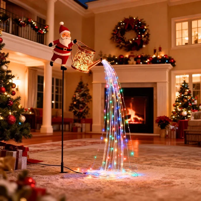 🎄 Christmas Flash Sale 🎅 49% OFF ✨Solar-Powered Santa Claus Garden Stake Kettle Light