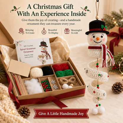 🔥Last Day 50% OFF - 🎅Crochet Snowman Spiral Oranment DIY Kit