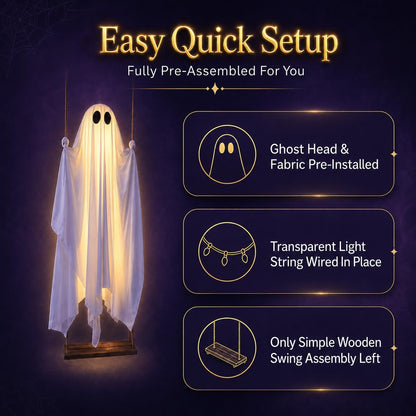🎃Halloween Early Bird Special Sale 49% OFF👻 Light-Up Hanging Swing Ghost