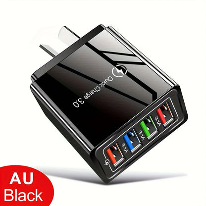 ⚡️Secret to Faster Phone Performance⚡️Four-Port Travel Charger for Extended Phone Battery Life