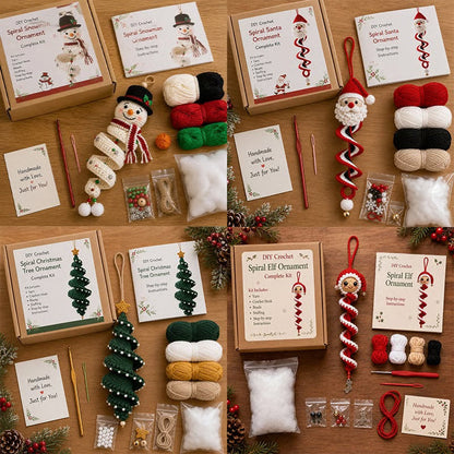 🔥Last Day 50% OFF - 🎅Crochet Snowman Spiral Oranment DIY Kit