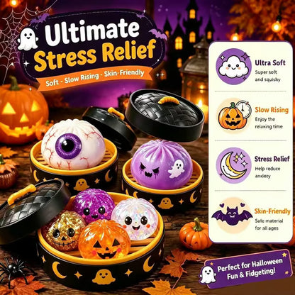🌟Cute Halloween scary ghost squeeze toy set