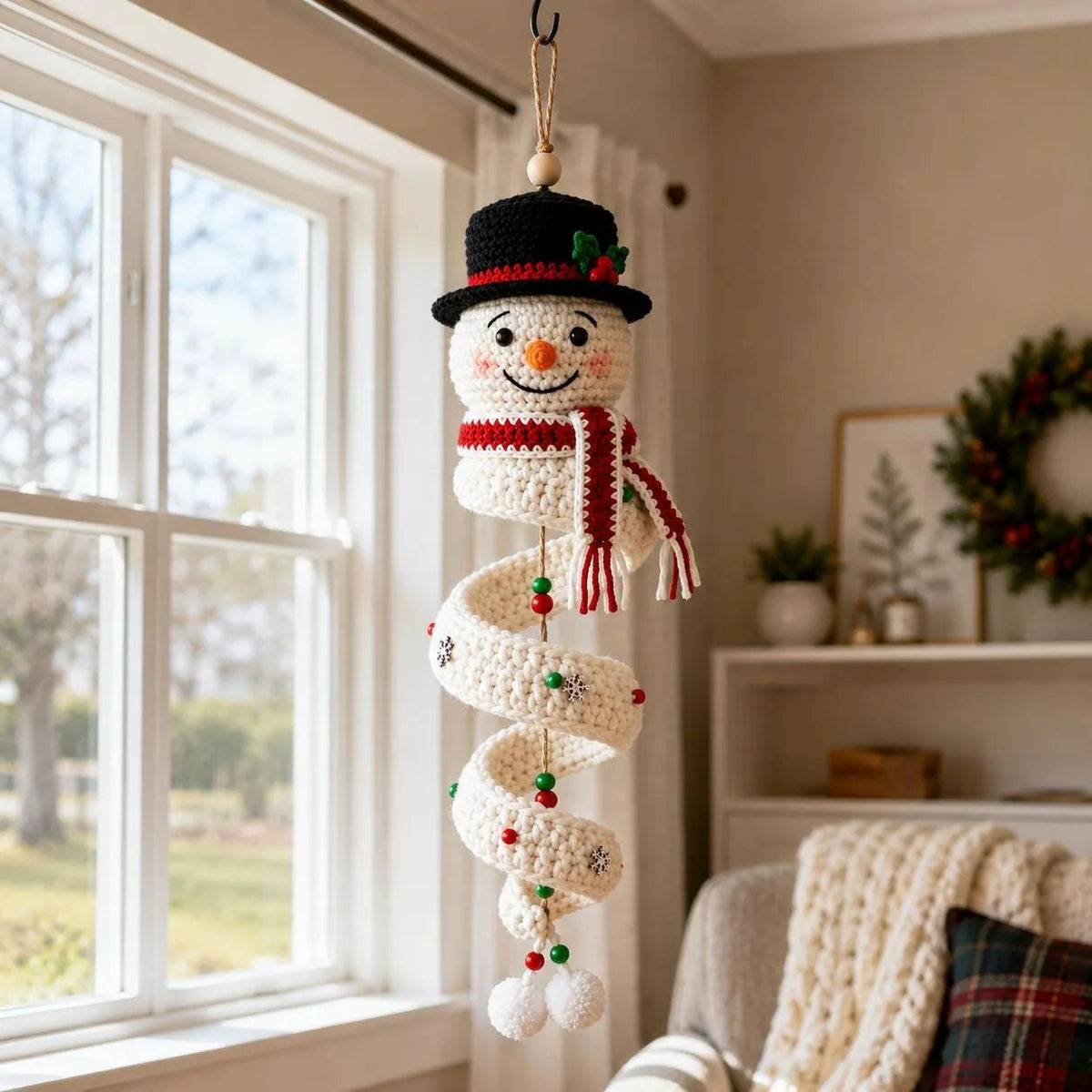🔥Last Day 50% OFF - 🎅Crochet Snowman Spiral Oranment DIY Kit