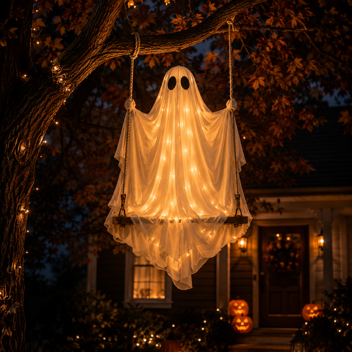 🎃Halloween Early Bird Special Sale 49% OFF👻 Light-Up Hanging Swing Ghost