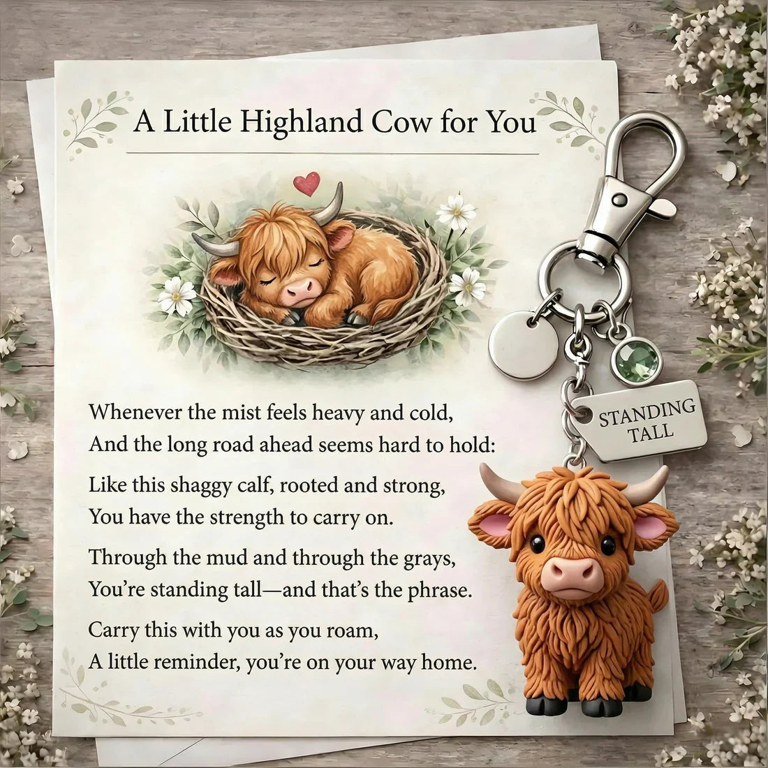A Little Highland Cow For You Keychain