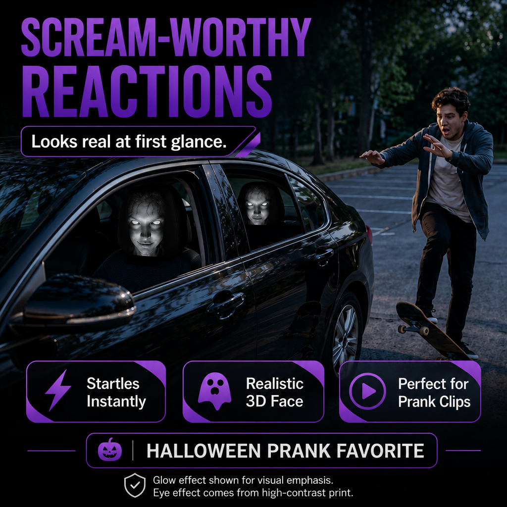 Halloween Horror Headrest Cover