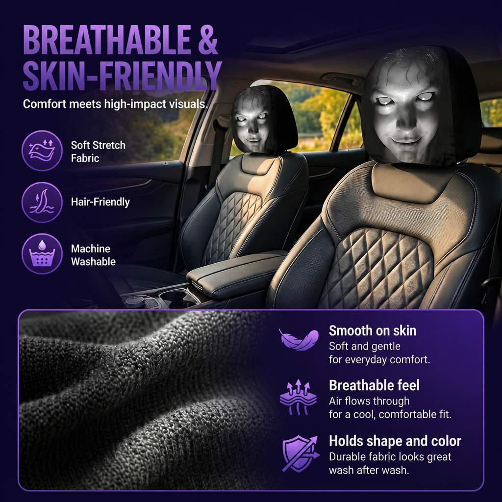 Halloween Horror Headrest Cover