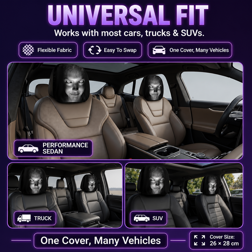 Halloween Horror Headrest Cover